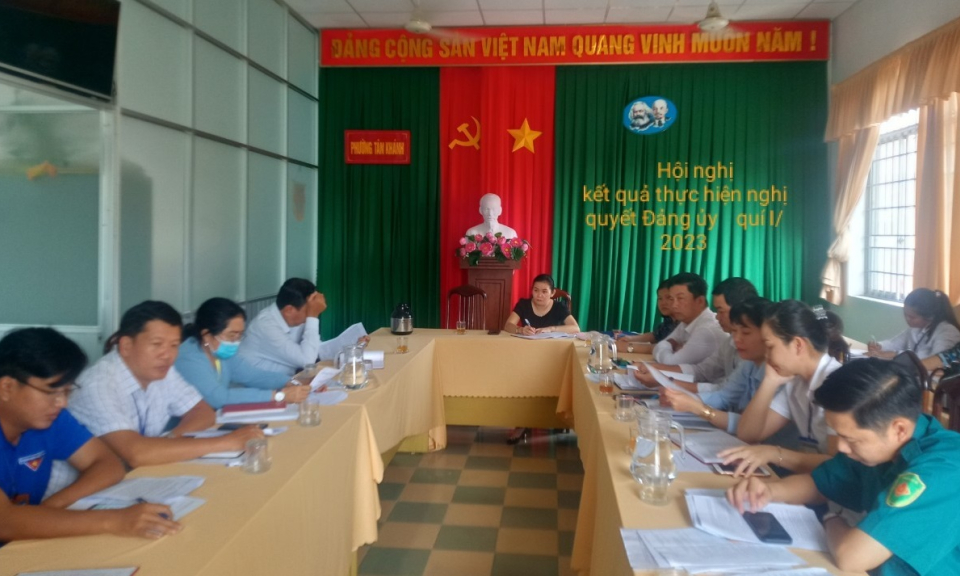 Đảng ủy Phường Tân Khánh triển khai thực hiện các chỉ thị, nghị quyết của Đảng bộ  phường và TP Tân An