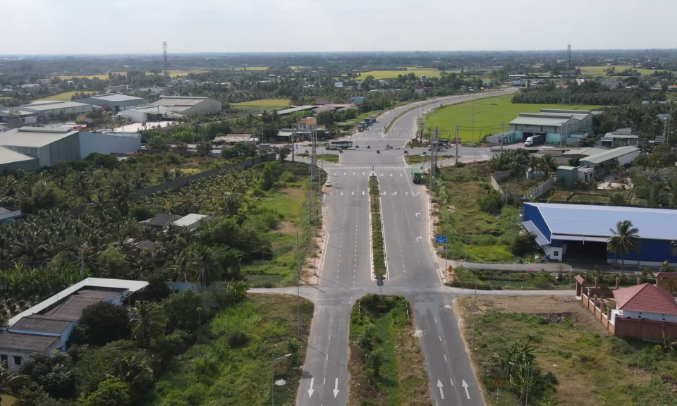 Đường Vành đai thành phố Tân An cơ xây dựng đạt tiến độ