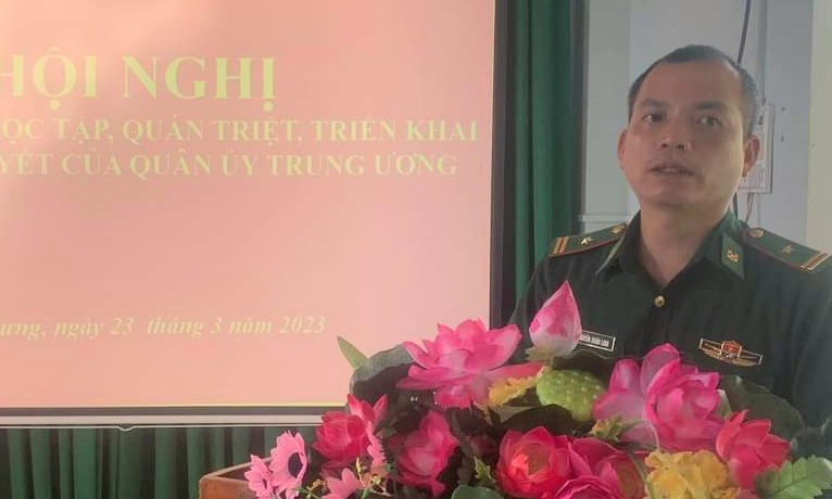 Đồn Biên phòng Sông Trăng quán triệt, triển khai các Nghị quyết của Quân uỷ Trung ương