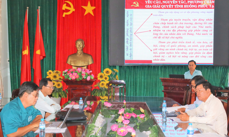 Ban Chỉ huy quân sự huyện Cần Đước tổ chức Hội thi cán bộ giảng dạy chính trị giỏi