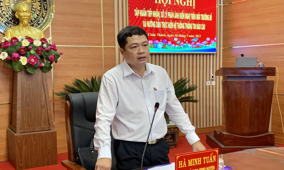 Châu Thành tập huấn tiếp nhận, xử lý phản ánh, kiến nghị trên môi trường số