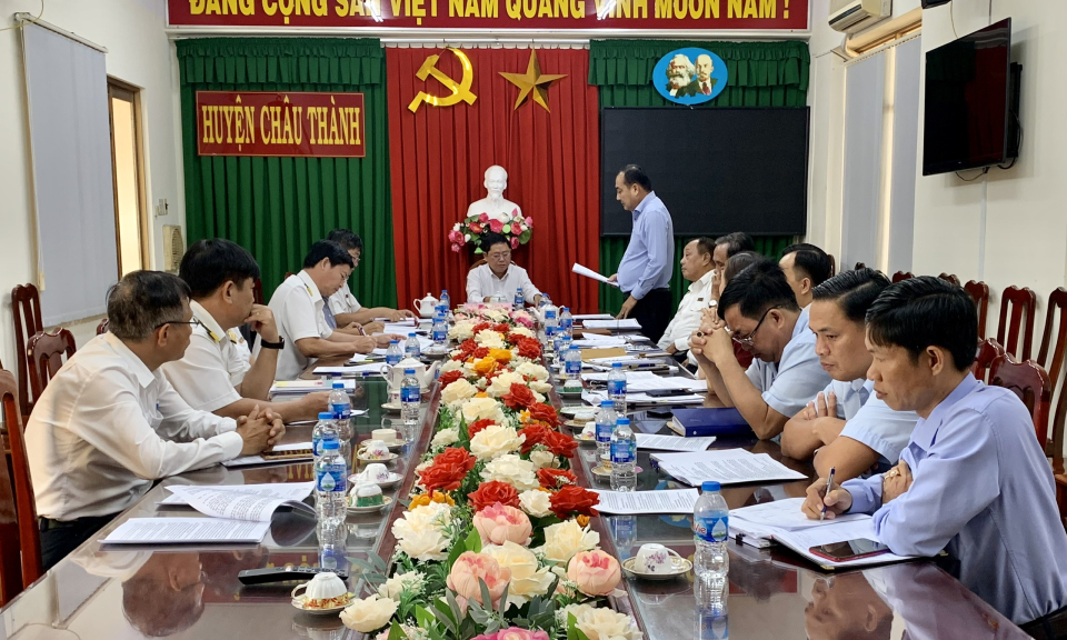 Đoàn công tác tỉnh kiểm tra tình hình thu ngân sách Nhà nước huyện Châu Thành quí I năm 2023