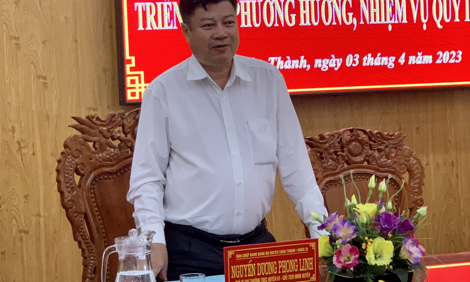Ban Chỉ đạo thực hiện Đề án 61 huyện Châu Thành sơ kết quý I năm 2023