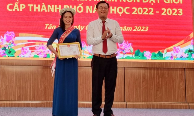 Thành phố Tân An tổng kết hội thi giáo viên mầm non dạy giỏi năm học 2022 - 2023