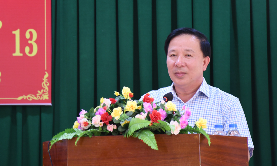 Phó Bí thư, Chủ tịch UBND tỉnh dự hội nghị Huyện ủy Đức Hòa 