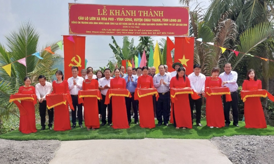 Huyện Châu Thành khánh thành 02 cầu giao thông nông thôn