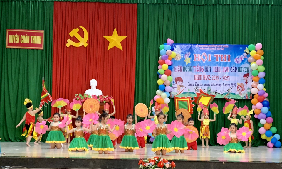 Châu Thành liên hoan tiếng hát mầm non cấp huyện năm học 2022 - 2023