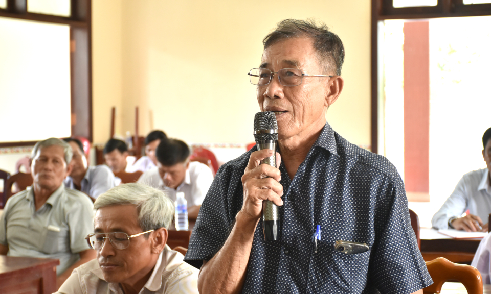 Đại biểu HĐND huyện Tân Thạnh tiếp xúc cử tri xã Nhơn Hòa Lập và Tân Lập