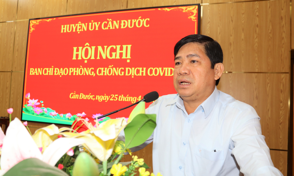 Cần Đước kiểm tra công tác phòng, chống dịch COVID - 19