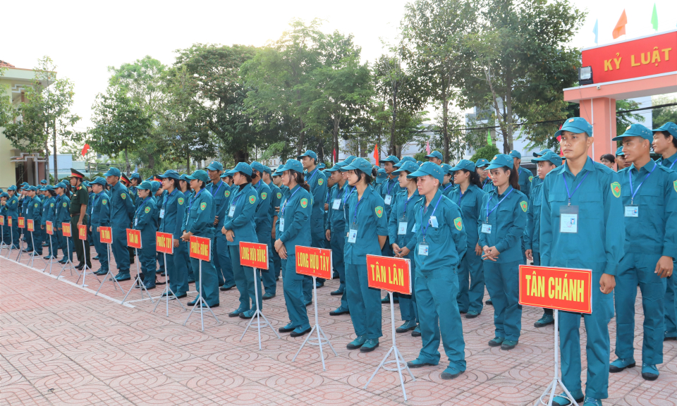 Cần Đước khai mạc hội thao Thể dục thể thao Quốc phòng Lực lượng vũ trang huyện năm 2023