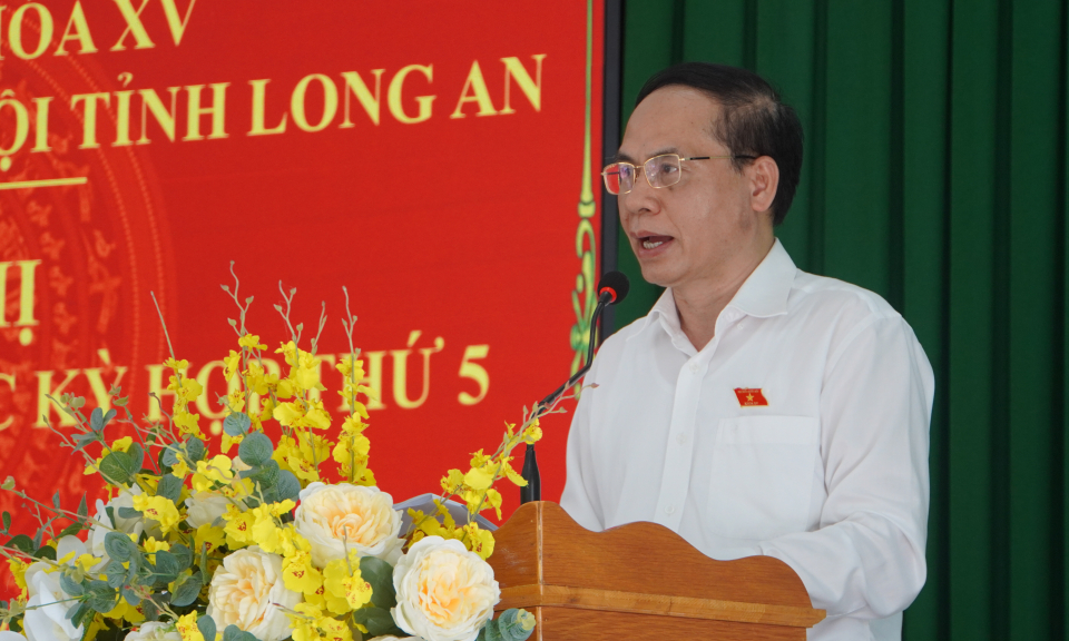 Đoàn ĐBQH tỉnh Long An tiếp xúc cử tri tại huyện Mộc Hóa