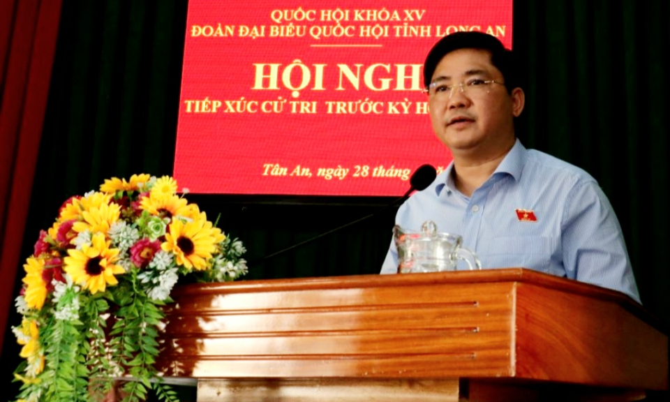 Đại biểu Quốc Hội tỉnh Long An tiếp xúc cử tri thành phố Tân An