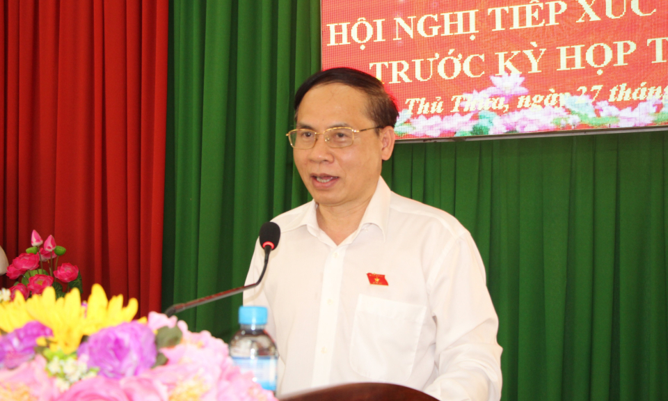 Thủ Thừa: Đại biểu Quốc hội đơn vị tỉnh Long An tiếp xúc cử tri 