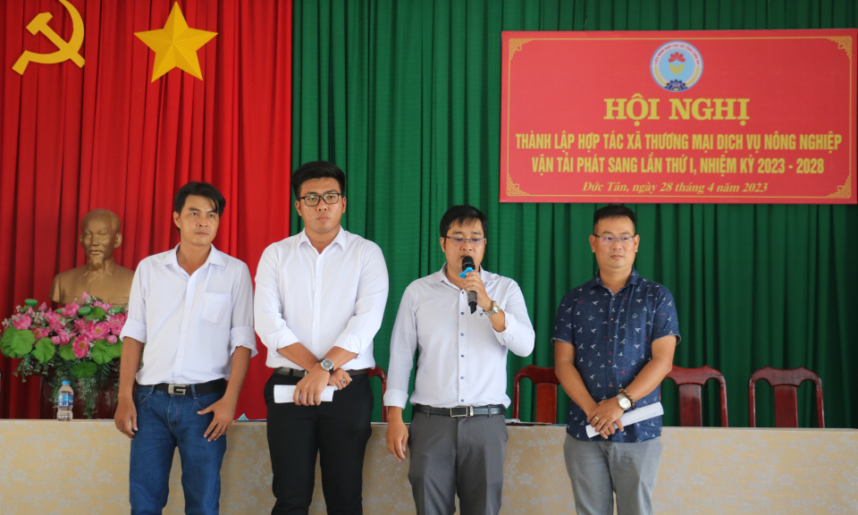 Tân Trụ: Thành lập HTX thương mại dịch vụ nông nghiệp vận tải Phát Sang