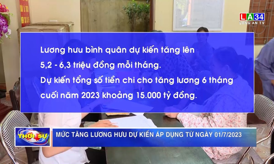 Mức tăng lương hưu dự kiến áp dụng từ ngày 01/07/2023