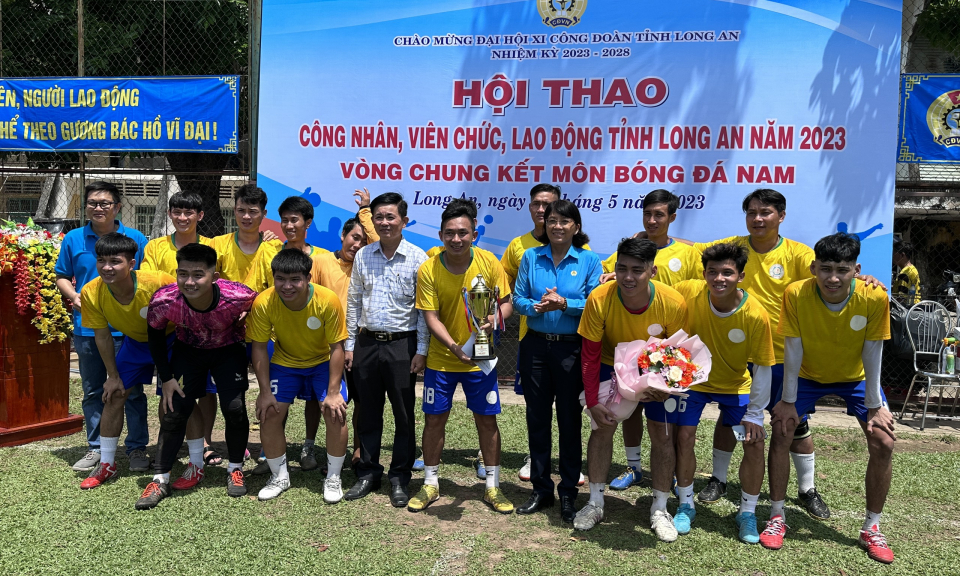 Vòng Chung kết giải bóng đá mini nam bóng đá công nhân, viên chức, lao động tỉnh Long An năm 2023