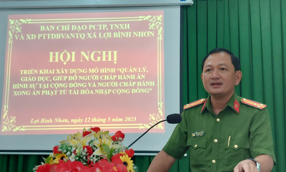 Công an Tp. Tân An xây dựng mô hình điểm tại xã Lợi Bình Nhơn