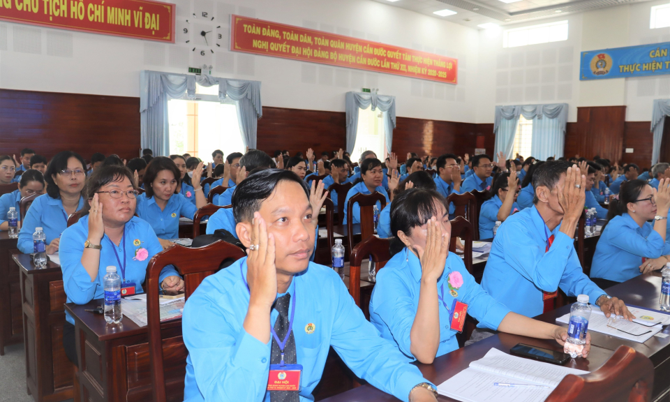 Cần Đước tổ chức thành công Đại hội Công đoàn huyện lần thứ XI, nhiệm kỳ 2023-2028