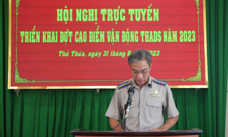 Thủ Thừa triển khai đợt cao điểm vận động thi hành án dân sự năm 2023