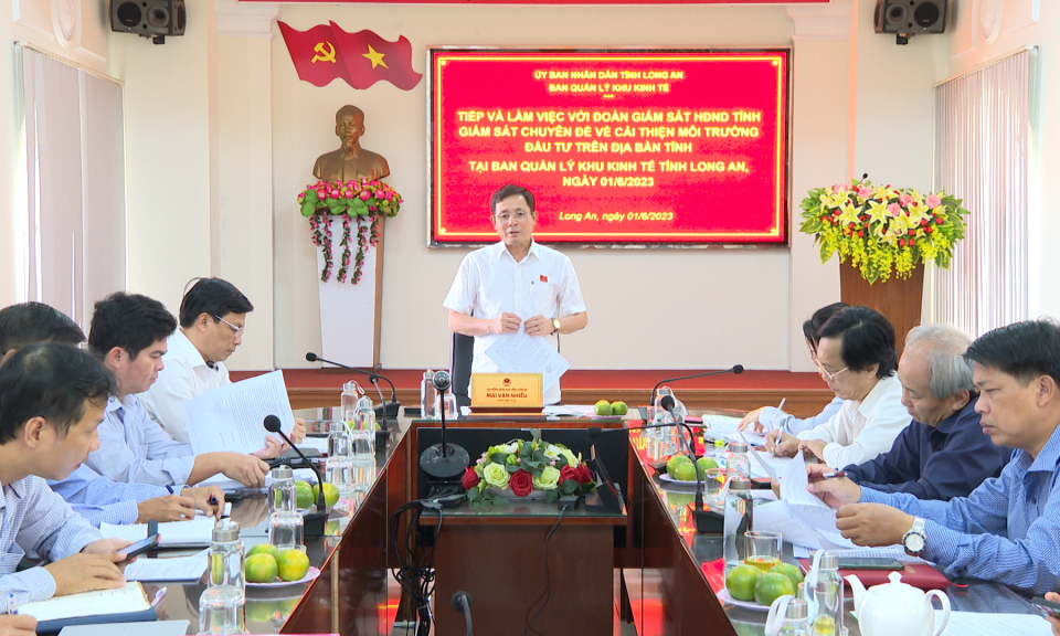 Thường trực HĐND tỉnh giám sát chuyên đề tại Ban quản lý khu kinh tế tỉnh