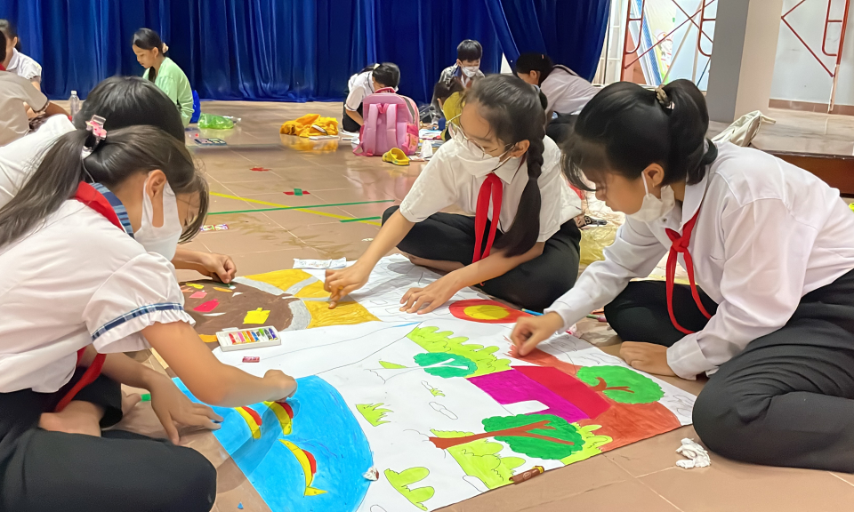 Tân Hưng: Hội thi vẽ tranh “Thiếu nhi bảo vệ môi trường” năm 2023