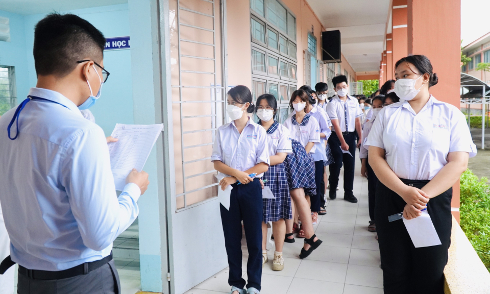 Cần Giuộc: 2.237 thí sinh tham gia kỳ thi tuyển sinh lớp 10