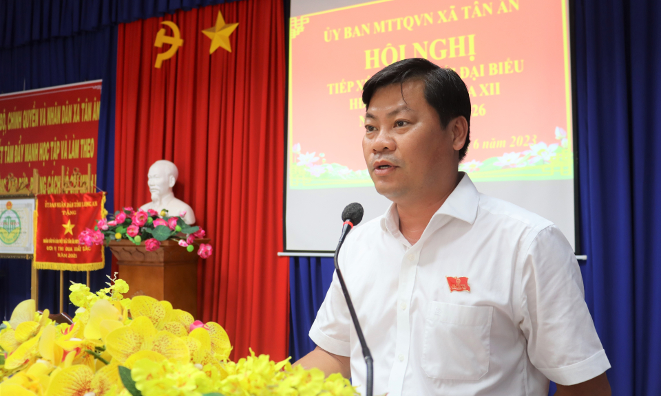 Đại biểu HĐND huyện Cần Đước tiếp xúc cử tri xã Tân Ân và Phước Tuy