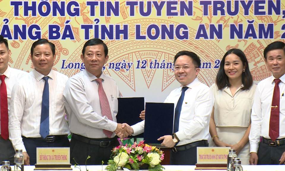 Ký kết Hợp tác thông tin tuyên truyền, quảng bá về tỉnh Long An năm 2023 với VTV9