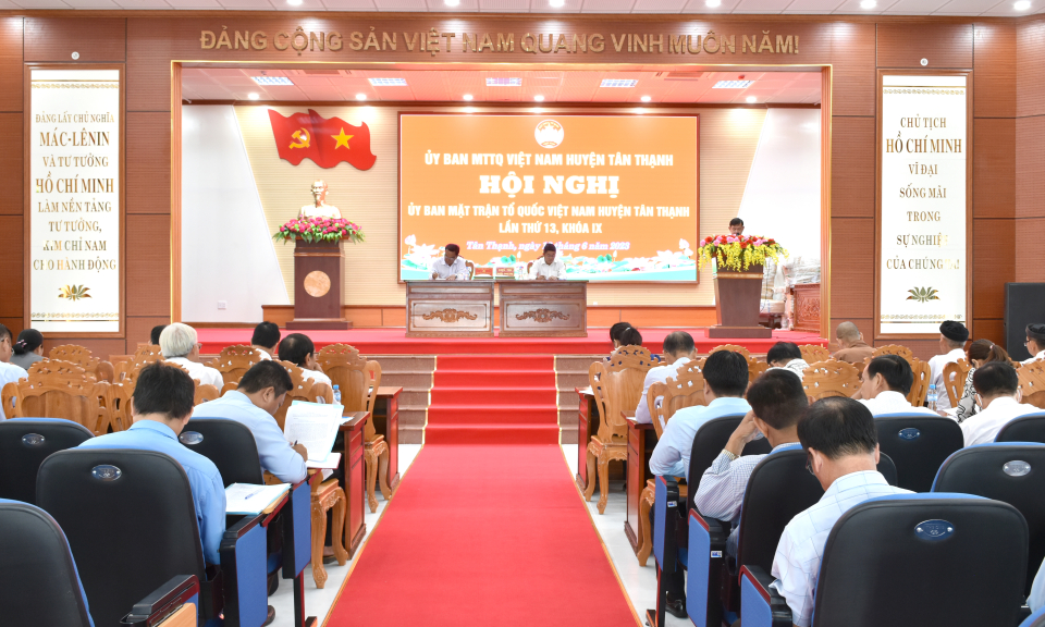 UBMTTQVN huyện Tân Thạnh tổ chức Hội nghị lần thứ 13
