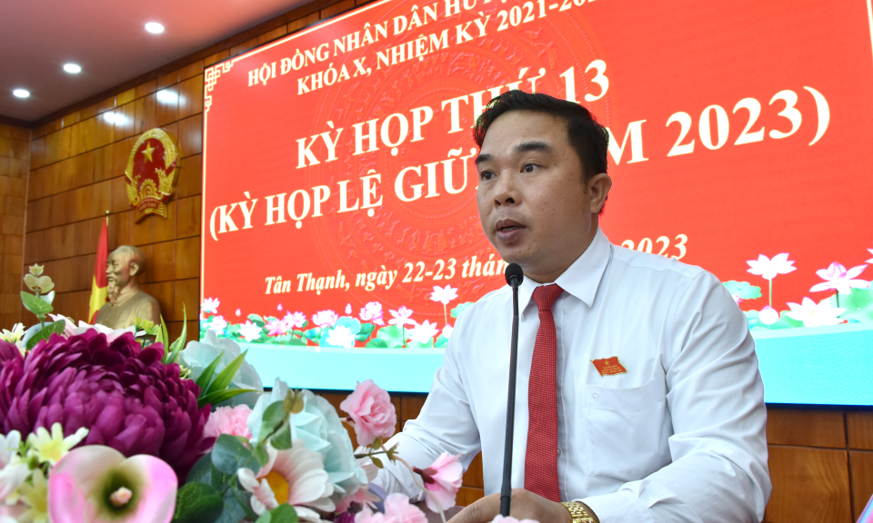 HĐND huyện Tân Thạnh khóa X nhiệm kỳ 2021-2026 khai mạc Kỳ họp thứ 13