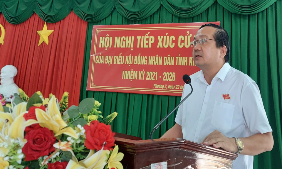 Kiến Tường: Đại biểu Hội đồng Nhân dân tỉnh tiếp xúc cử tri trước Kỳ họp thứ 11