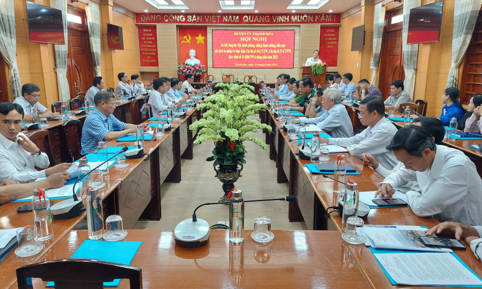 Thạnh Hóa sơ kết công tác nội chính phòng, chống tham nhũng, tiêu cực, cải cách tư pháp