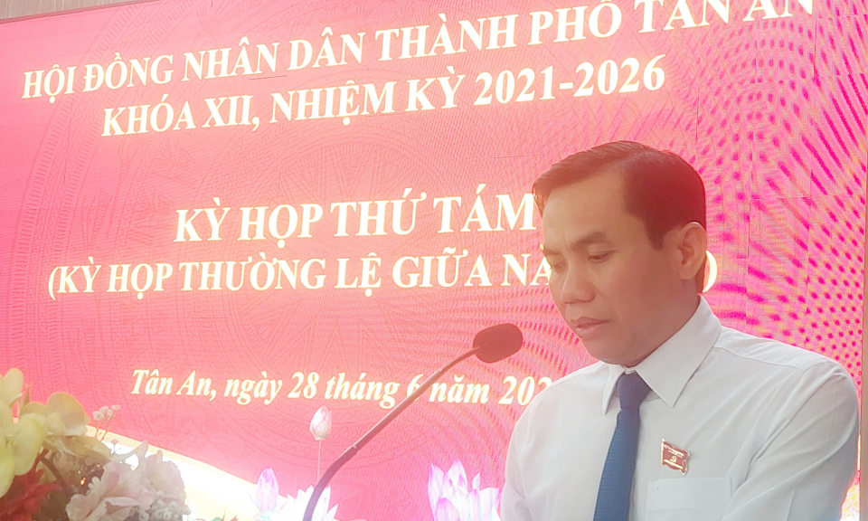 HĐND thành phố Tân An khoá XII, nhiệm kỳ 2021 - 2026 tổ chức Kỳ họp lần thứ tám năm 2023
