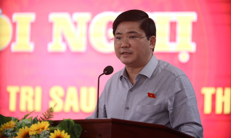 Đoàn đại biểu Quốc hội tỉnh tiếp xúc cử tri thành phố Tân An