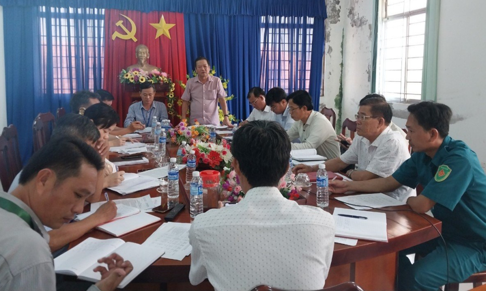 Tân Hưng tăng cường kiểm tra, giám sát việc thực hiện Nghị quyết Đại hội Đảng bộ huyện