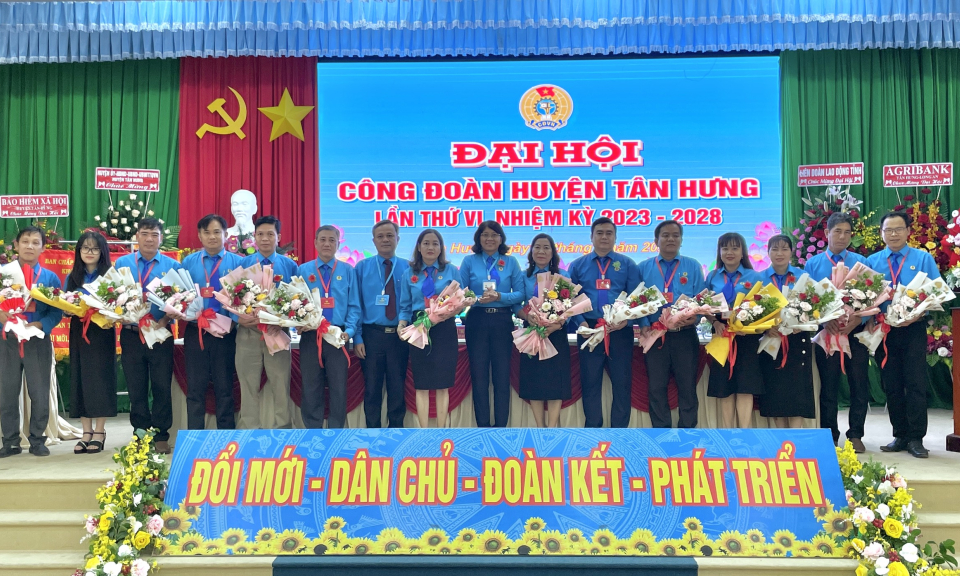 Đại hội Công đoàn huyện Tân Hưng nhiệm kỳ 2023 - 2028