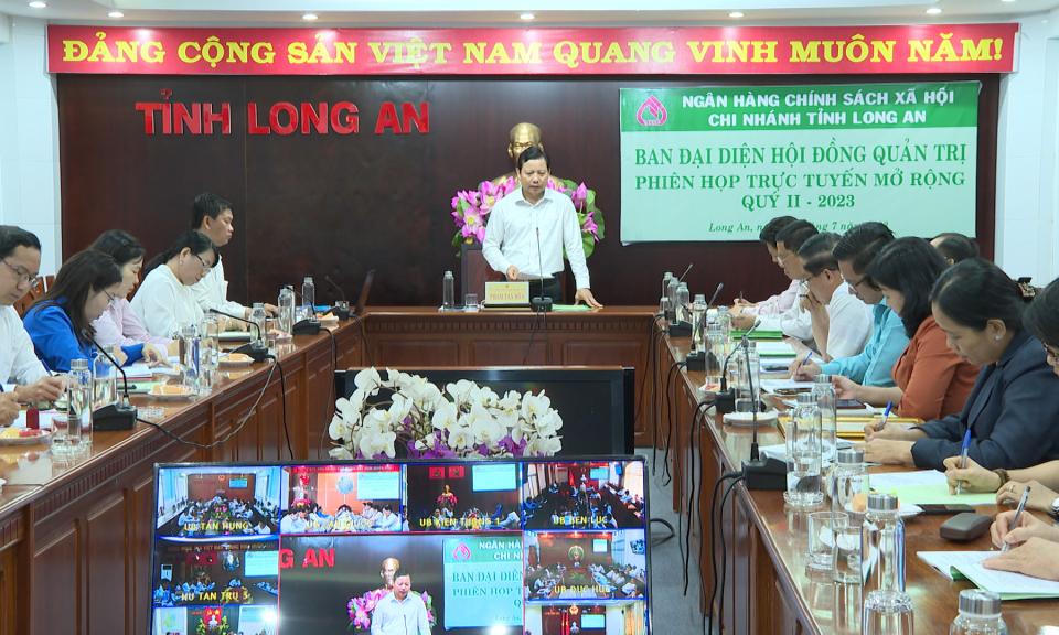 Ban Đại diện Hội đồng quản trị Ngân hàng CSXH tỉnh sơ kết công tác 6 tháng đầu năm 2023