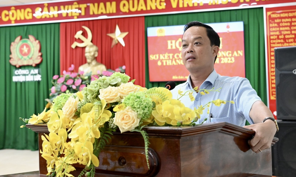 Bến Lức sơ kết công tác Công an 6 tháng đầu năm 2023