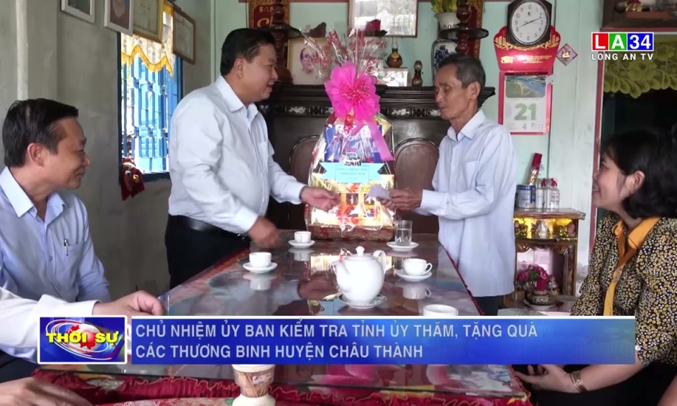 Chủ nhiệm Ủy ban Kiểm tra Tỉnh ủy thăm, tặng quà các thương binh huyện Châu Thành