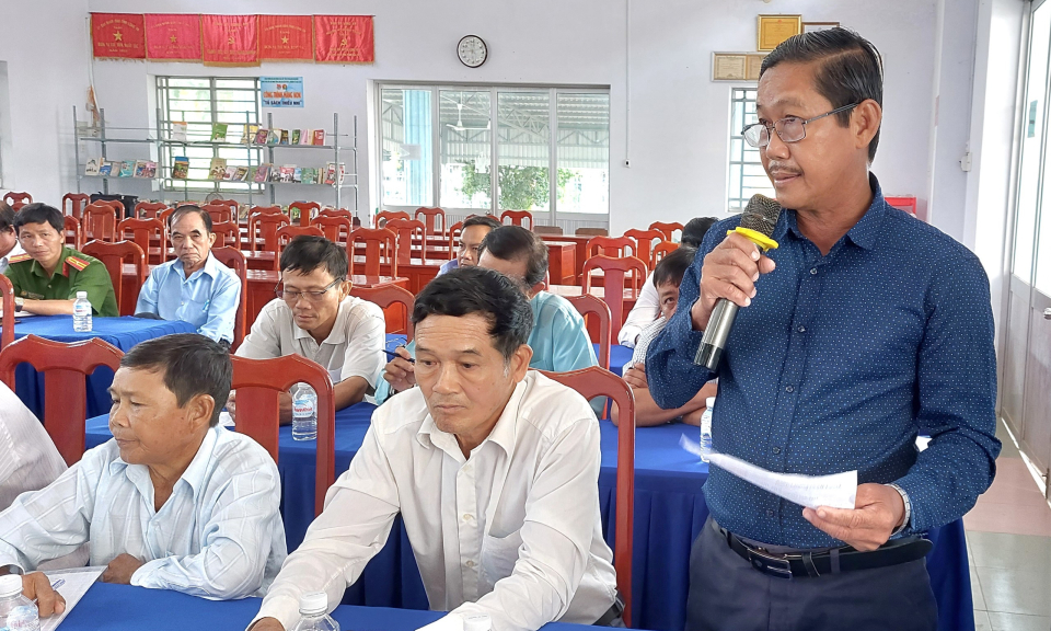 Đại biểu HĐND tỉnh tiếp xúc cử tri huyện Châu Thành