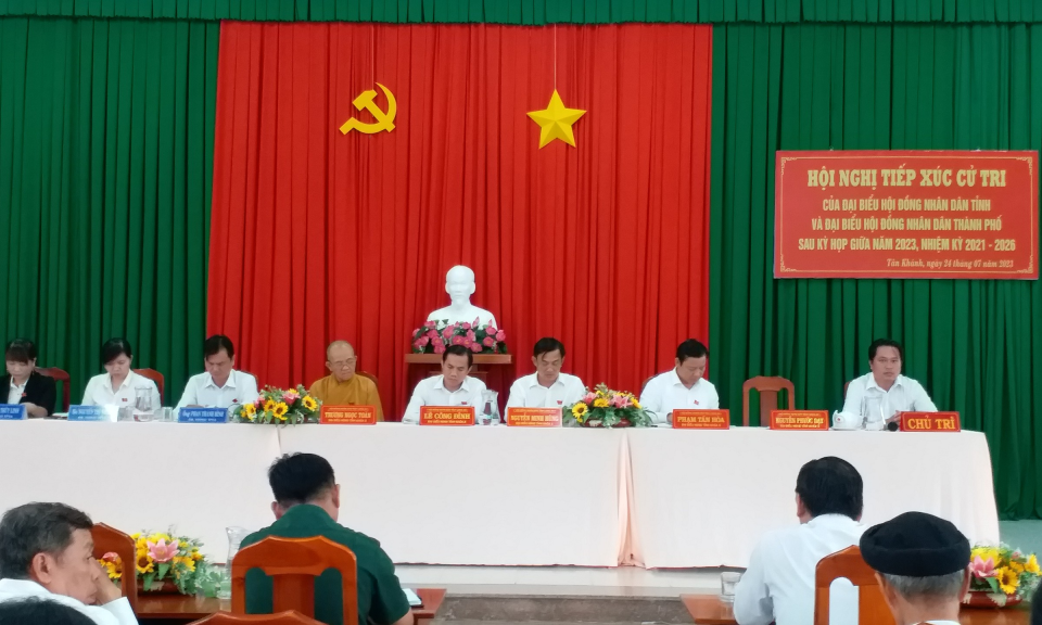 HĐND tỉnh tiếp xúc cử tri TP Tân An