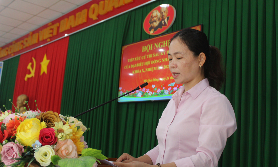 Đại biểu HĐND tỉnh tiếp xúc cử tri huyện Đức Huệ