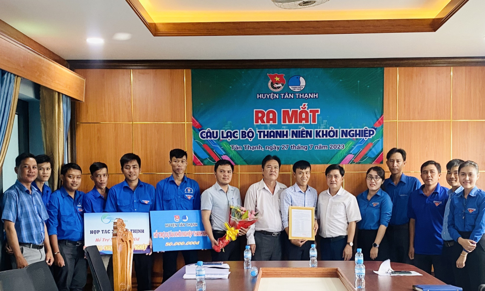 Huyện đoàn Tân Thạnh ra mắt Câu lạc bộ Thanh niên khởi nghiệp 