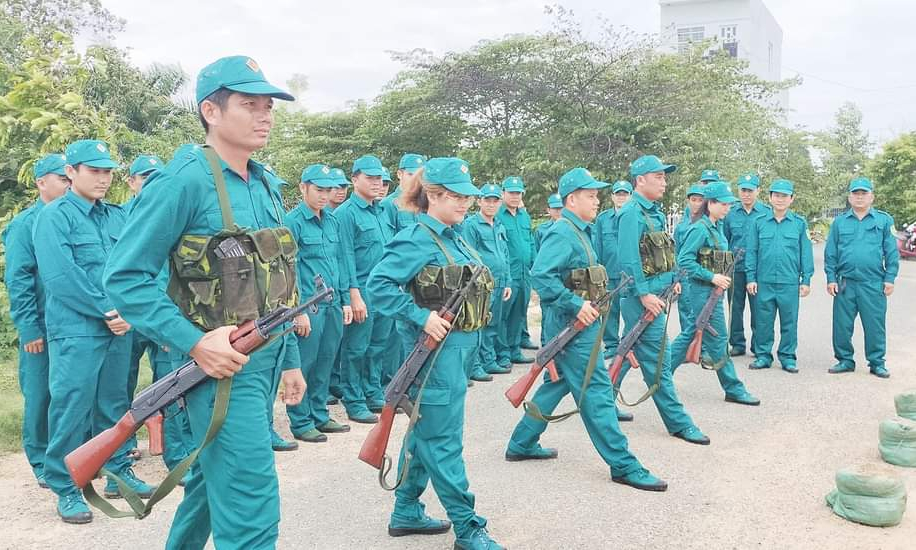 Tân Hưng: Huấn luyện Ban Chỉ huy Quân sự Khối cơ quan, tổ chức và các đơn vị Tự vệ trực thuộc 