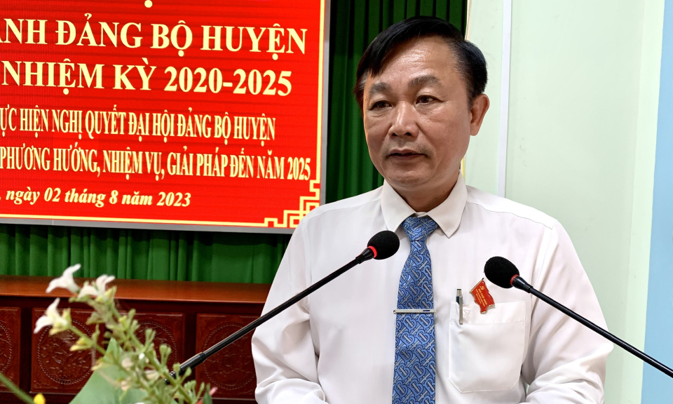 Châu Thành sơ kết giữa nhiệm kỳ thực hiện Nghị quyết Đại hội Đảng bộ huyện lần thứ XI, nhiệm kỳ 2020 - 2025