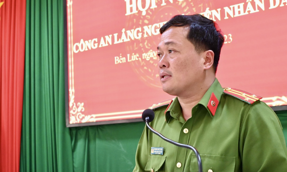 Bến Lức: Hội nghị “Công an lắng nghe ý kiến Nhân dân”