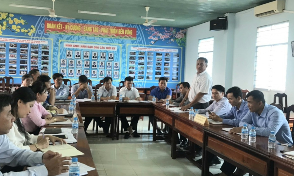 Tân Hưng tổ chức hội nghị giao ban công tác Mặt trận tháng 8/2023