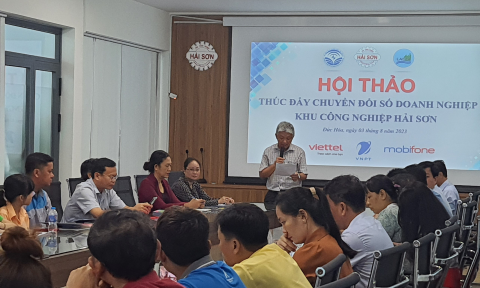Hội thảo thúc đẩy chuyển đổi số cho doanh nghiệp tại Khu công nghiệp Hải Sơn