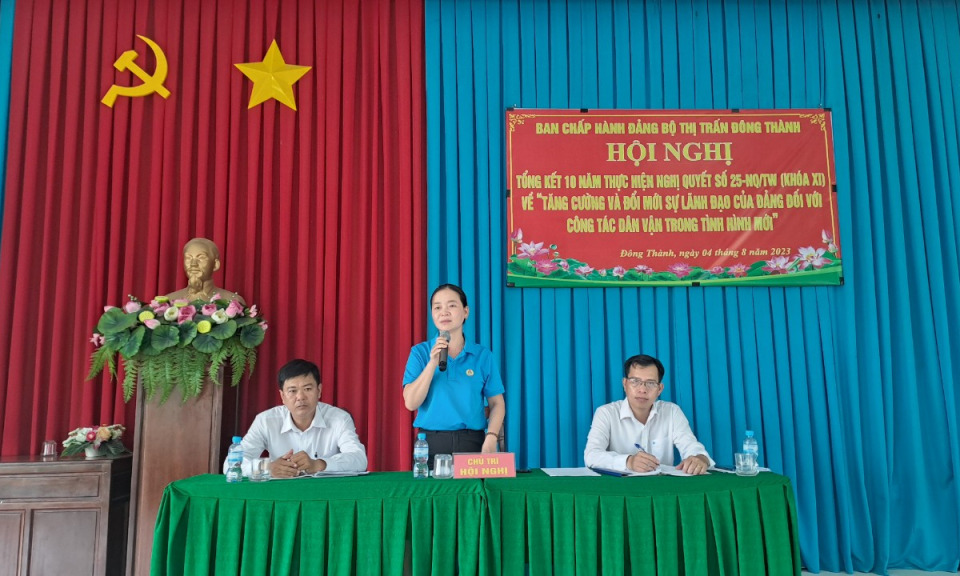 Đức Huệ tổng kết 10 năm thực hiện Nghị Quyết số 25-NQ/TWcủa Ban Chấp hành Trung ương Đảng
