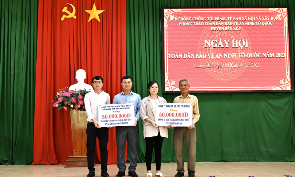 Bến Lức: Trường THCS- THPT Lương Hòa tổ chức ngày hội điểm Toàn dân bảo vệ an ninh Tổ quốc